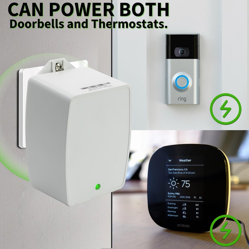 24V 40VA Plug-in Transformer,Doorbell AC Power Supply Adapter with PTC