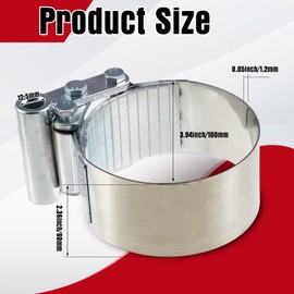 Yaocom 2 Pieces 3-3/4" to 4-1/2" Heavy Duty Oil Filter Wrench Use with 1/2" Square Drive, Air Dryer Diesel Truck Large Oil Filter Wrench