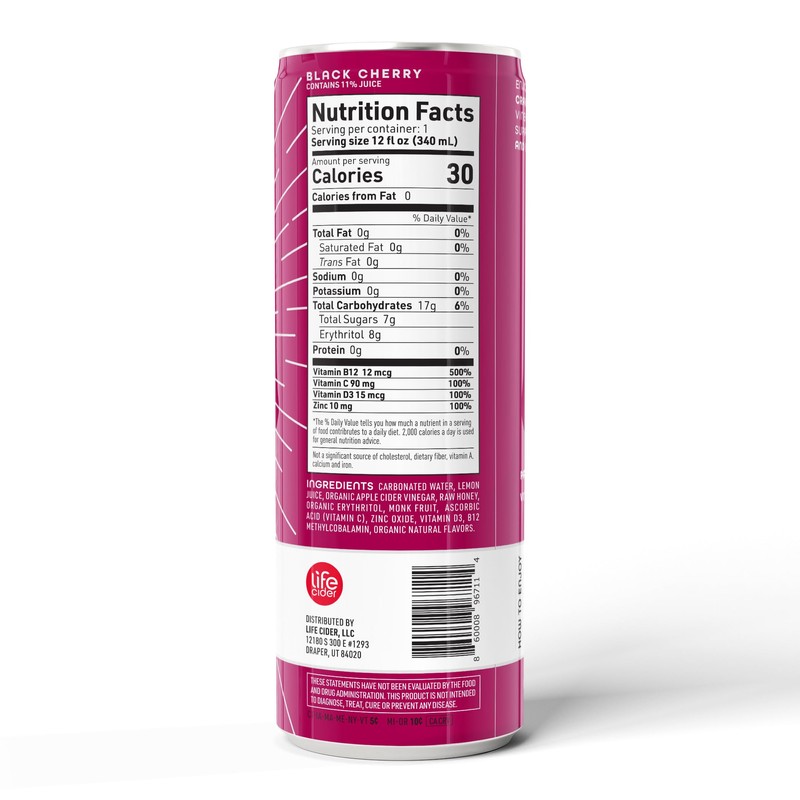 Life Cider | 12 Pack (12 Fl Oz) | Black