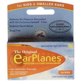 Earplanes Childrens Ear Plugs Disposable for Flight Sound Noise and Air Protection, 1 Pair