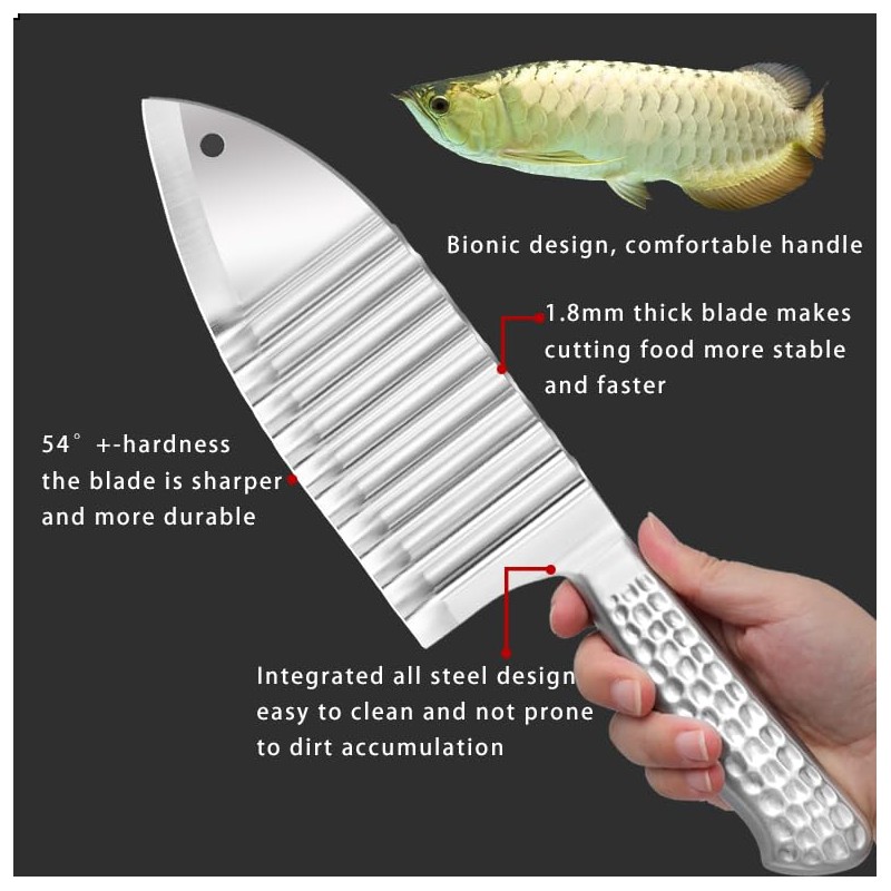 Hong Won Crinkle Cut Knife, Potato and Vegetable Cutter, Stainless