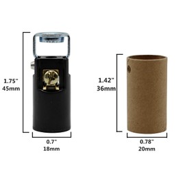 Creative Hobbies Chandelier Lighting Fixture Socket Kit, Candelabra E-12 Sockets with Cardboard Insulators and 1 3/4-Inch Tall Antique Drip Candle Cover Sleeve | 6 Pack