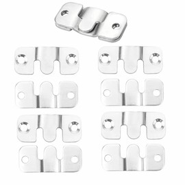 10 Pcs Stainless Steel Flush Concealed Mount Bracket Heavy Duty Picture Hanger Z Clip Bracket Mini Flush Steel Mounts for Pictures