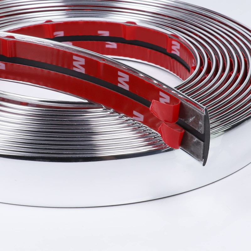 SBWLKJ 25Ft Automotive Chrome Trim Molding 1"(25mm) Heavy Duty Car