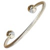 Generic Magnetic Torque Bangle with Ball end, Gold