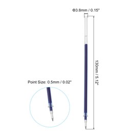 PATIKIL Retractable Gel Pen Refills, 50 Pcs Blue Rollerball Gel Ink Pens Refills Bulk Set, 0.5mm Fine Point for Office Home Writing
