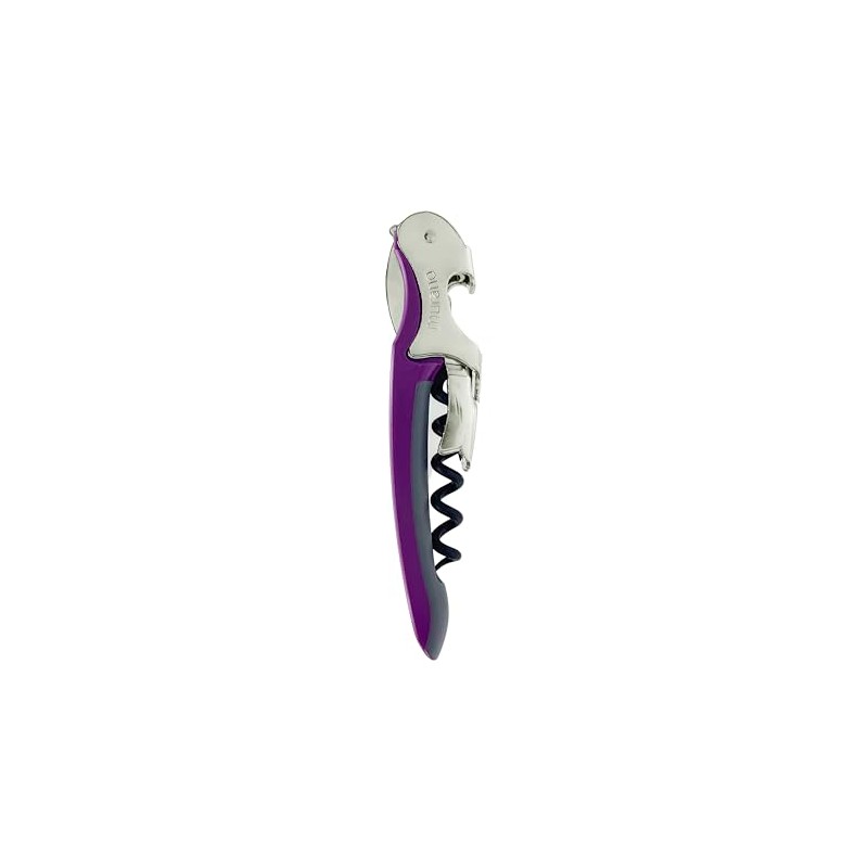 Franmara Soft-Touch Murano Two-Step Waiter Corkscrew with Nonstick Spiral (Purple)