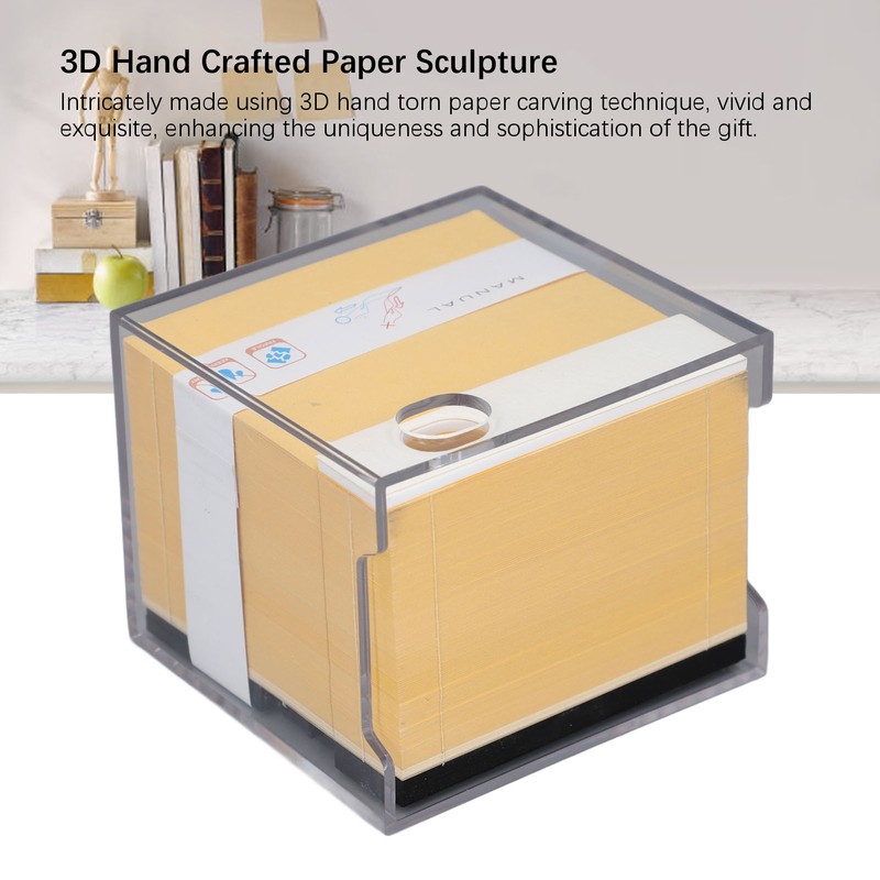 3D Paper Art Notepad Church Sculpture Themed Paper Carving Art