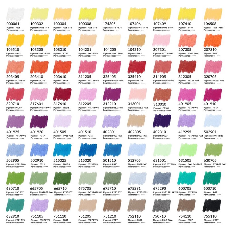 Paul Rubens Professional Soft Pastels, Handmade 72 Vibrant Colors Chalk
