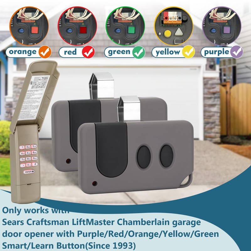 2 for Sears Craftsman LiftMaster Chamberlain Garage Door Remote 891LM