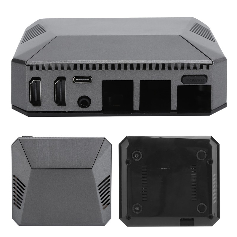 For Raspberry Pi 4B Case Aluminum Alloy Cooling Shell Metal