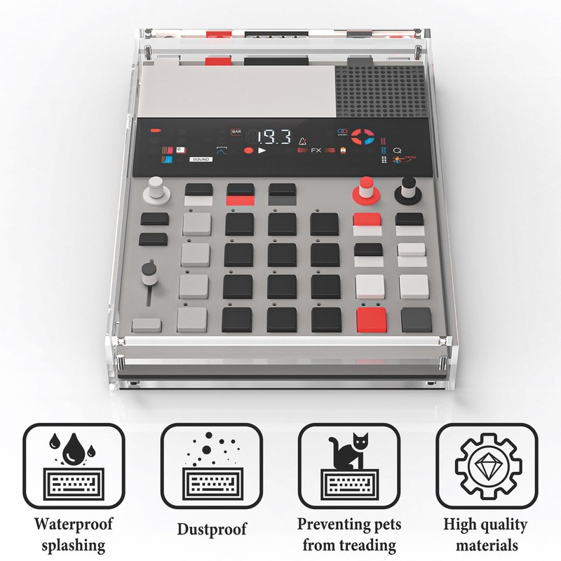 Geekria Audio Samplers Clear Acrylic Case Protector, Magnetic Closing Dust