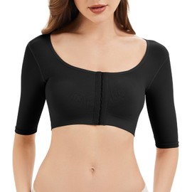 KSKshape Women's Arm Shaper Shaper Figure Shapewear Post Surgical Compression Posture Humpback Corrector Top, Black 3/4 Sleeve, M