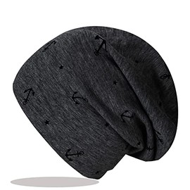 Gloop Beanie hat for men and women for spring, autumn and winter, Dark grey 17096, Einheitsgröße