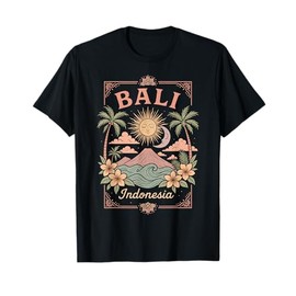 Bali Indonesia Vintage Art Tropical Boho Bali Women T-Shirt