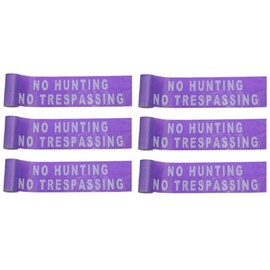 C.H. Hanson 100 ft. L x 6 in. W Plastic No Hunting No Trespassing Barricade Tape Purple