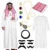 Raveparty Sheikh Costume Men, Arabic Clothing Men, Arabic White Robe,