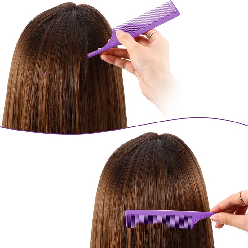 2 Pieces Rat Tail Combs Carbon Styling Comb Fiber Anti