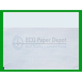 Cardiac Science Compatible 007984 Fade Free Generic ECG Paper 8 Pack, Z-Fold, Red Grid, 8.50" x 11"