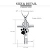 QGJNSGC Paw Print Cross Cremation Jewellery for Pet Infinity Cross