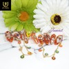 ❗Limited Edition❗Orange Flower Handmade Nail Tips - Short Straight Coffin