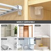 16 Pieces Punch Free Shelf Brackets with 1 Plastic Scraper