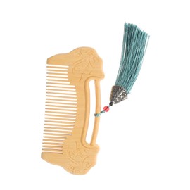 IWOWHERO Wooden Comb Boxwood Material Wide Tooth for Hair and Beard Scalp Lock Carving 's Present