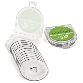 10 Stück Washati 28 mm Rollschneiderklingen, Rundklingen für Stoffschneider