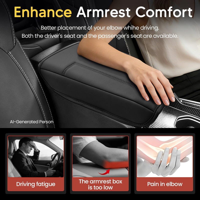 Center Console Cover for Jeep Grand Cherokee L 2022-2026 Armrest