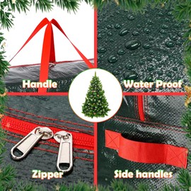 YVLIF Heavy-Duty Christmas Tree Storage Bag – Fits Up to 9ft Artificial Trees, Durable, Dust and Moisture Resistant, Reinforced Handles, Large Holiday Storage Bag for Christmas Tree and Decorations