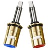 Upgraded 377XKRHJKABNF & 377XKLHJKABNF Long Ceramic 1/4-Turn Cold & Hot