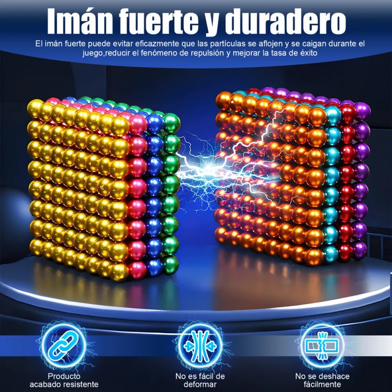 Antiestres Juguetes Juego Magnéticas De Bolas 216 Piezas Kit