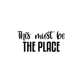 Aurabeam Vinyl Wall Art Decal - This Must Be The Place - 11" x 25" - Trendy Motivational Self-Love Quote Sticker for Bedroom Family Home Office Living Room Store Decor