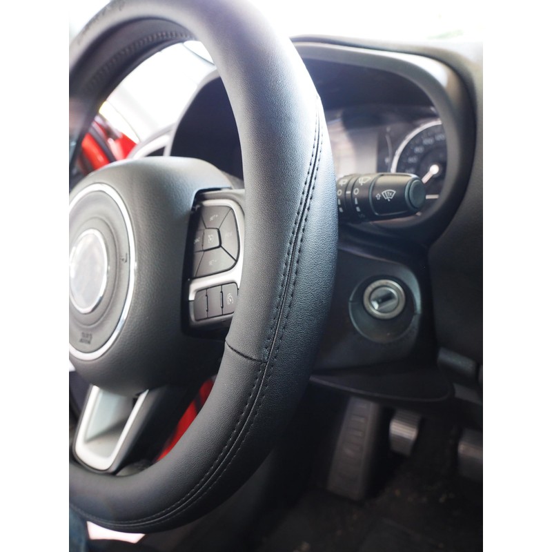 Simoni Racing Easy Steering Wheel Cover Black Eco Leather 37-39