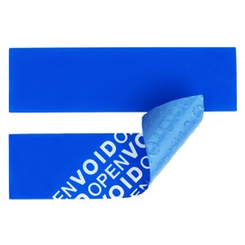Seal Stickers Removable Without Residue 70 x 20 mm, Security Labels VOID OPEN (Blue, Black, Red, White) (Blue, Pack of 50)