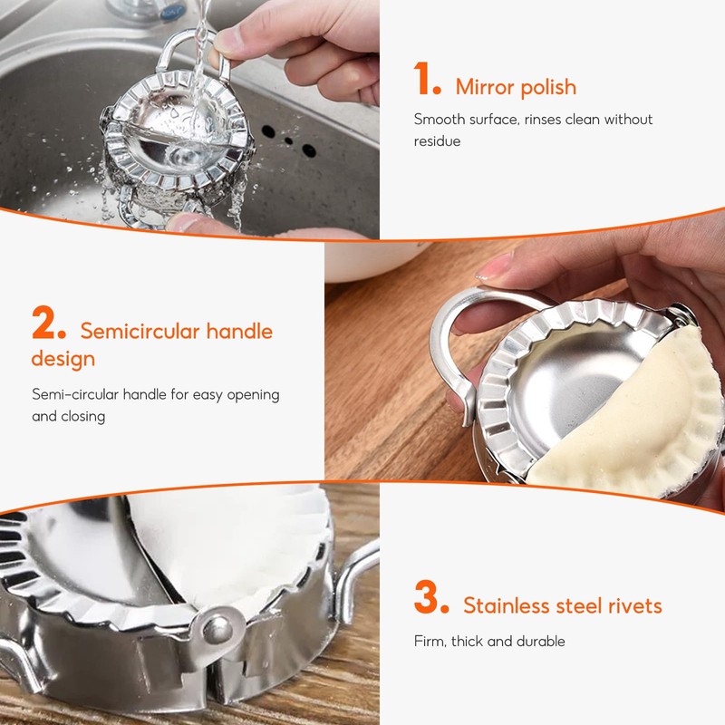 Dumpling Maker, 5 Pcs Dumpling Maker Set, Stainless Steel Dumpling