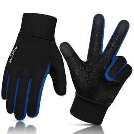 AOTOW Children's Winter Thermal Running Gloves - Touchscreen Cycling Gloves Warm Children's Gloves Windproof Warm Bicycle Glove Softshell Riding Gloves for 4-12 Years Child Young