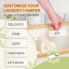 Laundry Hamper 3 Section, 145L Dirty Clothes Hamper with Lid,