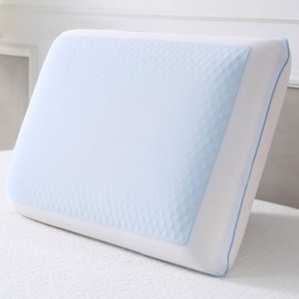 Cool Gel Cooling Pillow for Sleeping, Standard Size Cooling Memory Foam Pillow for Hot Sleepers, Reversible Ergonomic Design, Pressure Relief, Spine Alignment, Side, Back Contouring Support