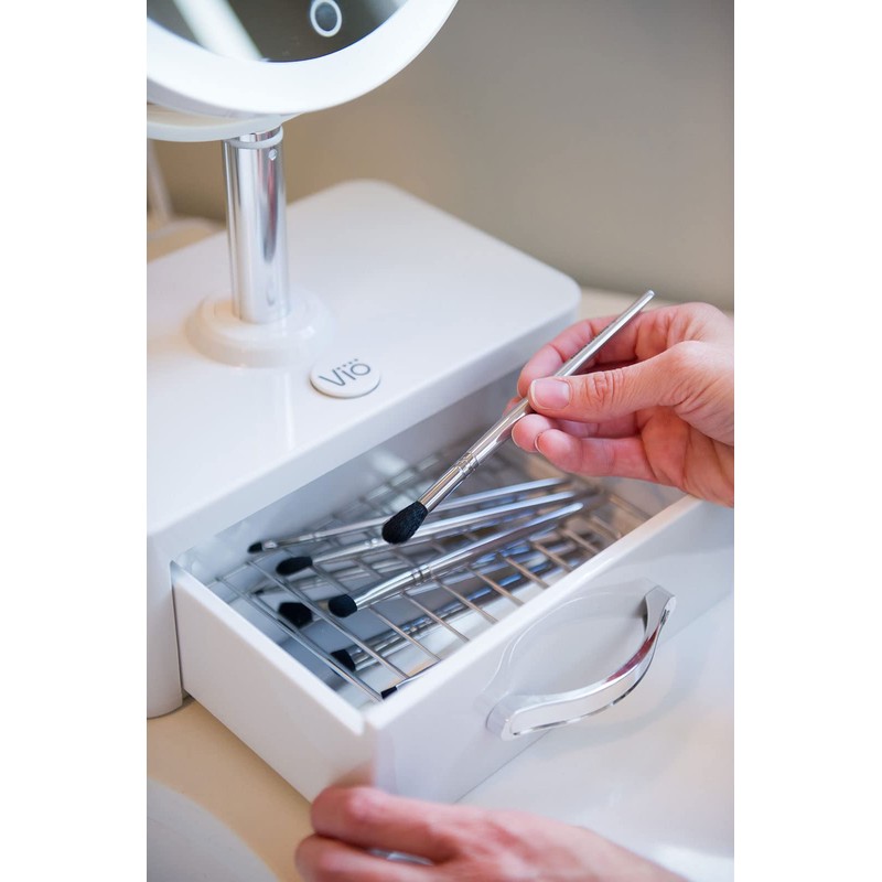 Vio Beauty Mirror with UV Light Product Cleansing Drawer