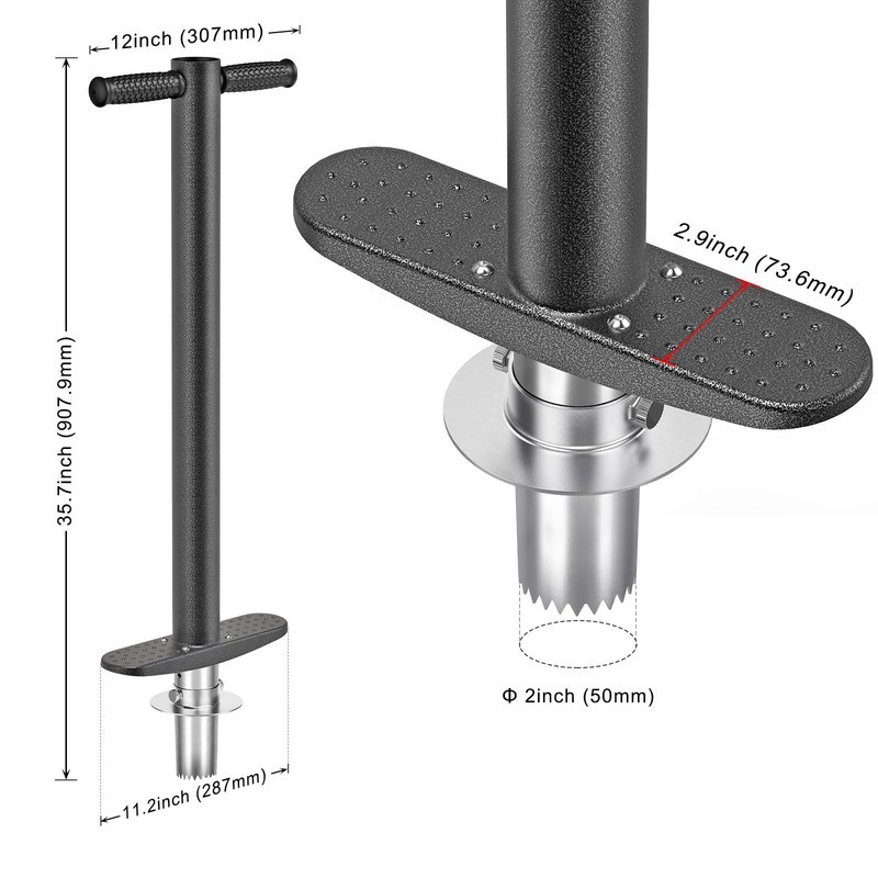 Dolibest 3-in-1 Sod Plugger & Bulb Planter Tool - Depth
