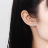 Hypoallergenic Silver Love Knot Stud Earrings for Women, Sterling Silver