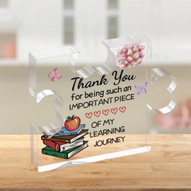 Acrylic Puzzle Plaque Decorations, Teacher Acrylic Plaque, Thank You Graduation for Her, Women Friends, Teacher, Roommate Desk Decor, Teacher Appreciation Gifts