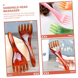 Baluue 3sets Handheld Resin Scalp Massager Comb Portable Head Massage Tool for Stress Relief Hair Growth and Relaxation for Scalp Use 4pcs*3