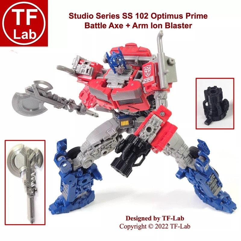 TF-Lab Battle Axe+ Black Blaster Upgrade Kit for Optimus Prime