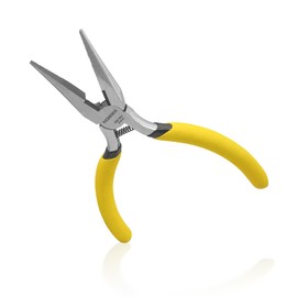 BOOSDEN 12.5 cm Long Nose Pliers with Side Cutters, Mini Needle Nose Pliers with Non-Slip Handle, Precision Needle-Nose Pliers for Electronics, Crafts, DIY and Jewellery Making