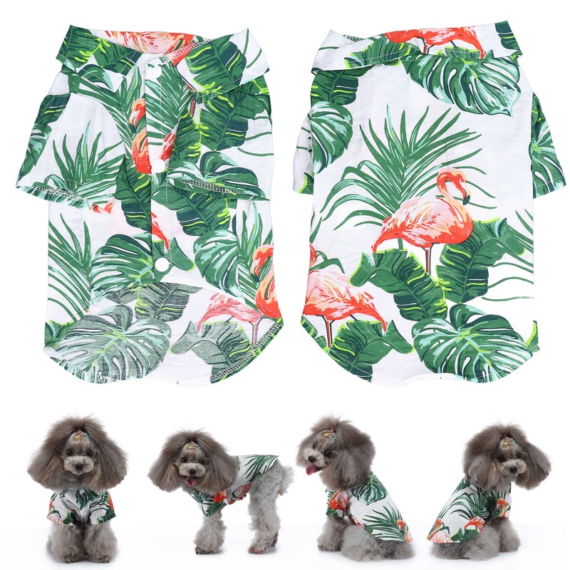 Pet Hawaiian Shirt Hawaiian Style Dog Summer T Shirt Suitable