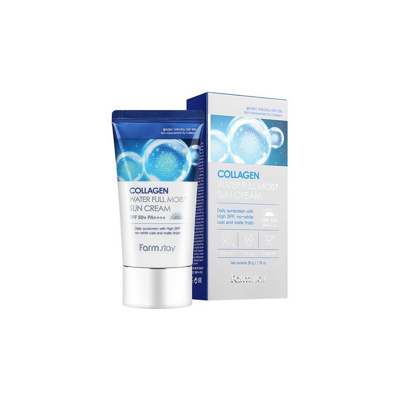 Farm Stay 팜스테이 콜라겐 워터 풀 모이스트 선크림 50g Farm