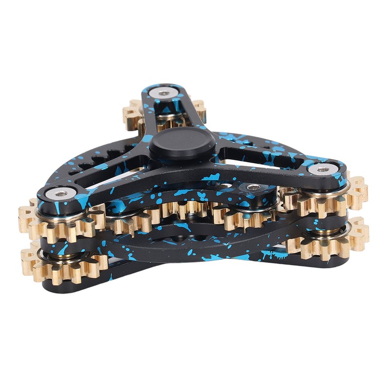 Pure Brass Gears Linkage Hand Gyroscope Toy Break Bad Habits