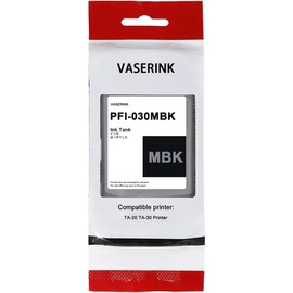 VASERINK PFI-030MBK Ink Cartridge, Matte Black, 55ML, Compatible with imagePROGRAF TA-20, TA-30, TM-240, TM-340, 1650 Pages, 1-Pack